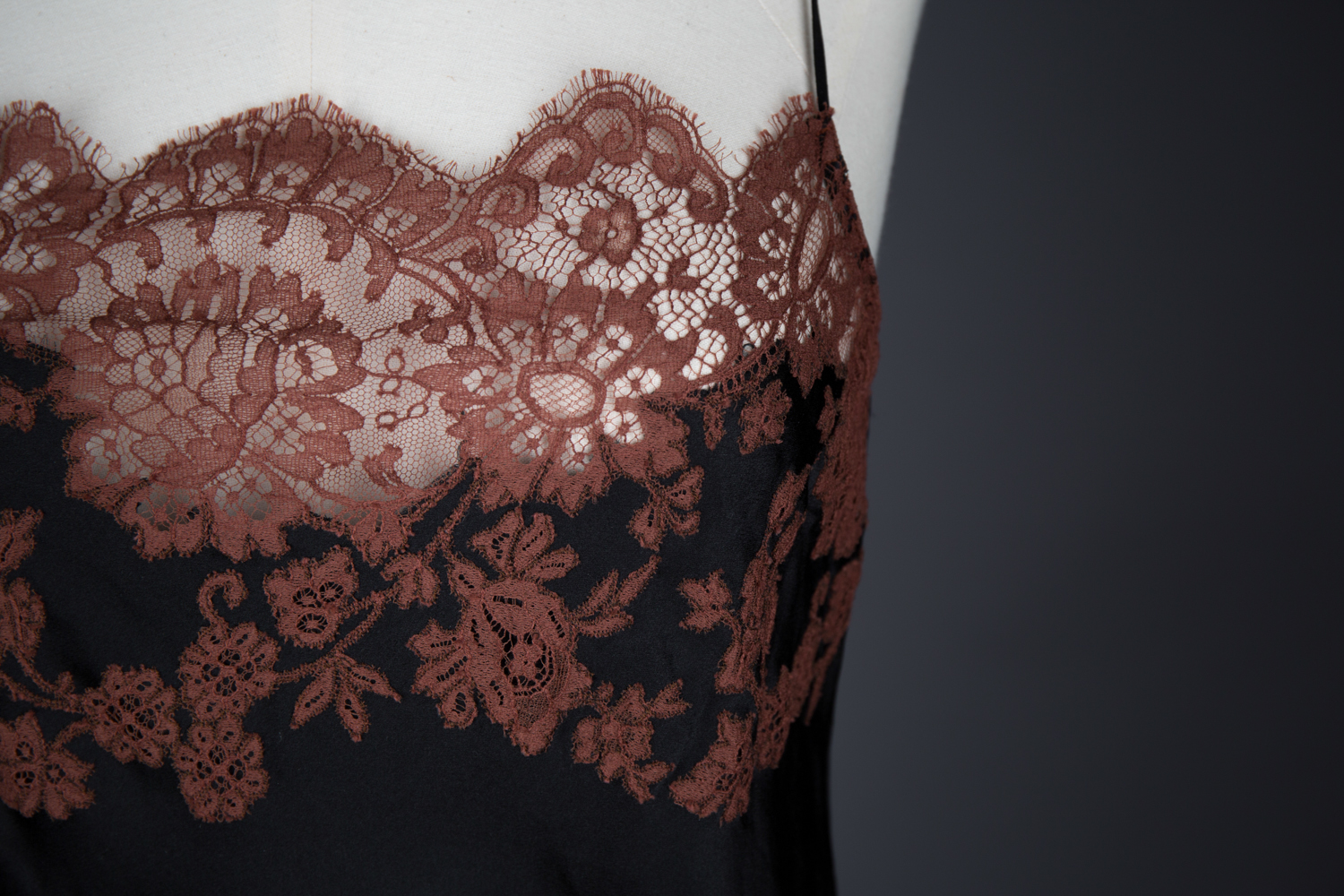 'Julia' Silk Satin & Lace Appliqué Slip by Carine Gilson, 2014, Belgium. The Underpinnings Museum. Photography by Tigz Rice.