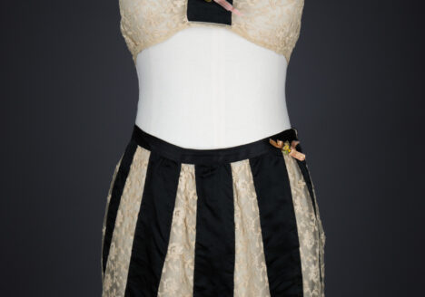 Black Silk & Embroidered Tulle Bra & Tap Pants by Owl Make, c. 1920s, USA. The Underpinnings Museum. Photography by Tigz Rice.