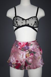 'Night Garden' Embroidered Tulle Bralet & Silk Tap Pants by Evgenia, 2015, USA. The Underpinnings Museum. Photography by Tigz Rice.