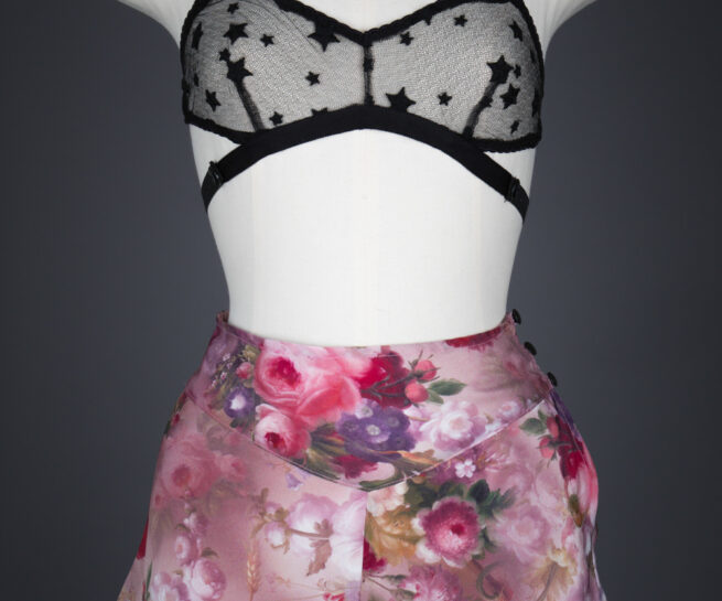 'Night Garden' Embroidered Tulle Bralet & Silk Tap Pants by Evgenia, 2015, USA. The Underpinnings Museum. Photography by Tigz Rice.