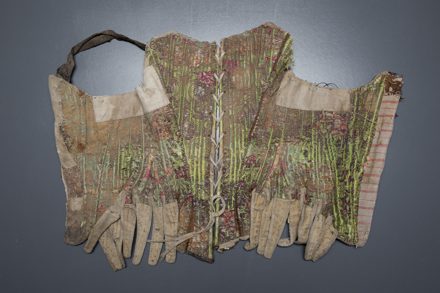 Silk Brocade Whaleboned Stays, c. 1770s, Austria. The Underpinnings Museum. Photography by Tigz Rice.