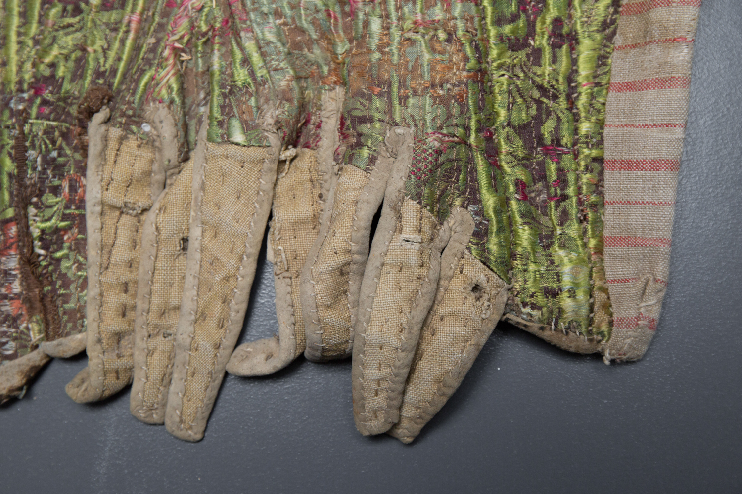 Silk Brocade Whaleboned Stays, c. 1770s, Austria. The Underpinnings Museum. Photography by Tigz Rice.
