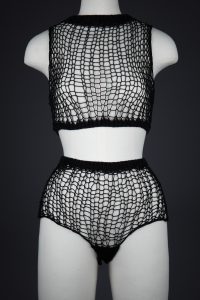 'Alice' Knitted Crop Top & Knickers by Maude Nibelungen, 2017, Canada. The Underpinnings Museum. Photography by Tigz Rice.