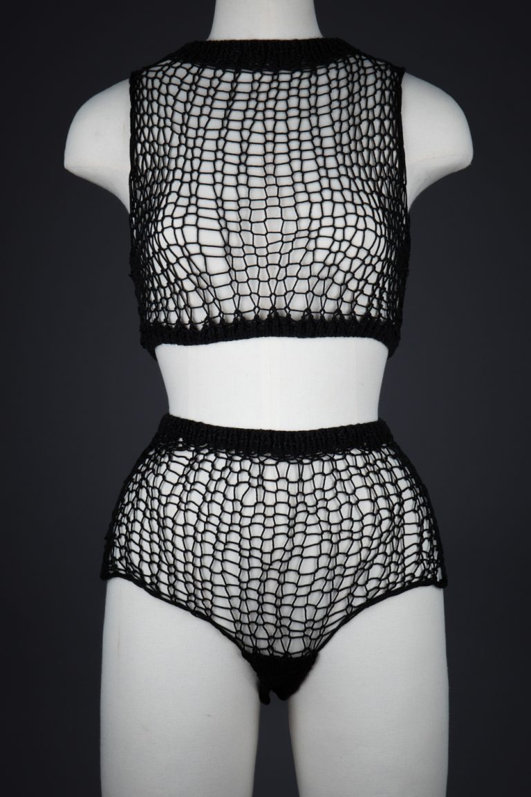 'Alice' Knitted Crop Top & Knickers by Maude Nibelungen, 2017, Canada. The Underpinnings Museum. Photography by Tigz Rice.