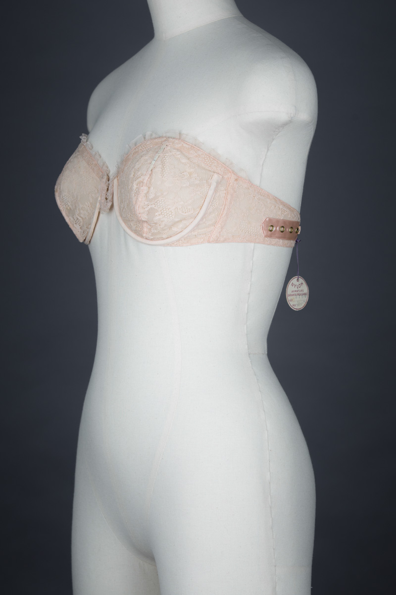 Monowire Strapless Lace Bra By Star, c. 1950s, France. The Underpinnings Musuem. Photography by Tigz Rice.