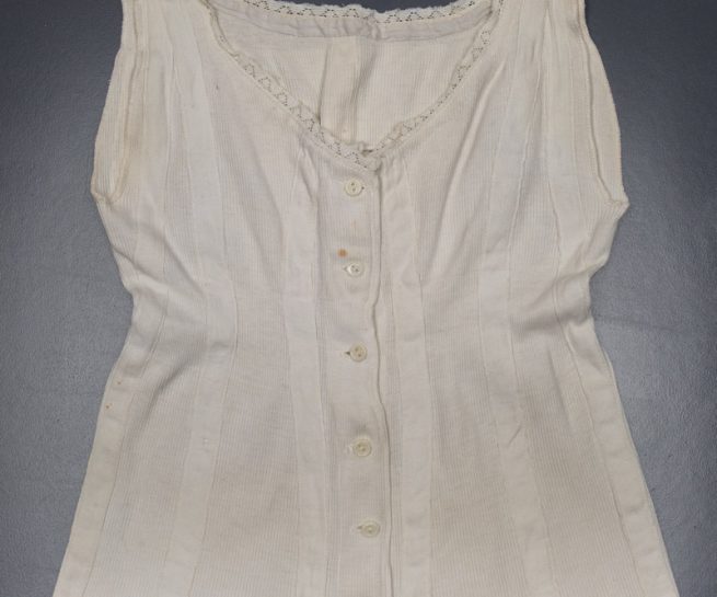 'Liberty Bodice' Children's Supportive Vest, c. 1920s, Great Britain. The Underpinnings Museum. Photography by Tigz Rice.