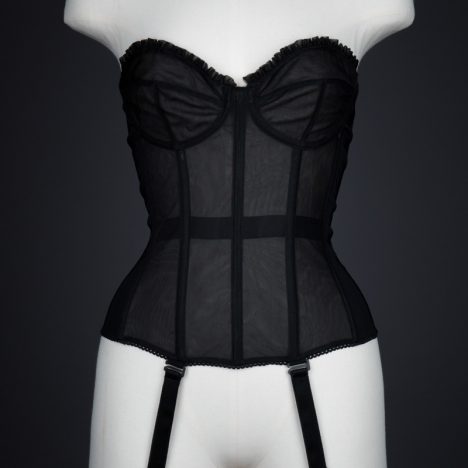 Reproduction Embroidered Nylon Tulle 'Merry Widow' By Warner, by Mark Heah. The Underpinnings Museum. Photography by Tigz Rice.