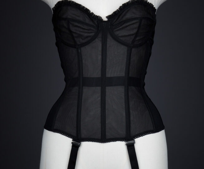 Reproduction Embroidered Nylon Tulle 'Merry Widow' By Warner, by Mark Heah. The Underpinnings Museum. Photography by Tigz Rice.