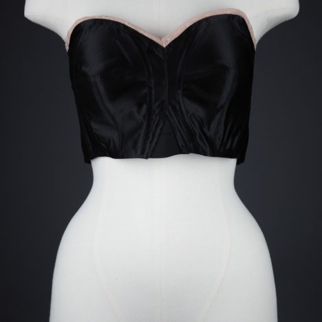 Reproduction Satin Cathedral Bra With Celluloid Boning By Rita Ro, by Macarena Prada Leis. The Underpinnings Museum. Photography by Tigz Rice.