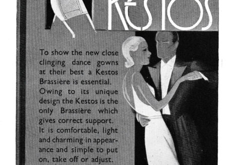 'When Dancing Wear A Kestos' Brassiere Advertisement, 1932, Great Britain. The Underpinnings Museum