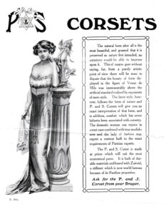P&S Corsets Advertisement, c. 1910s, Great Britain. The Underpinnings Museum