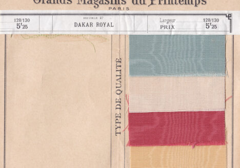 Moiré Silk Ribbon Samples, c. 1900s, France. The Underpinnings Museum. Photography by Tigz Rice
