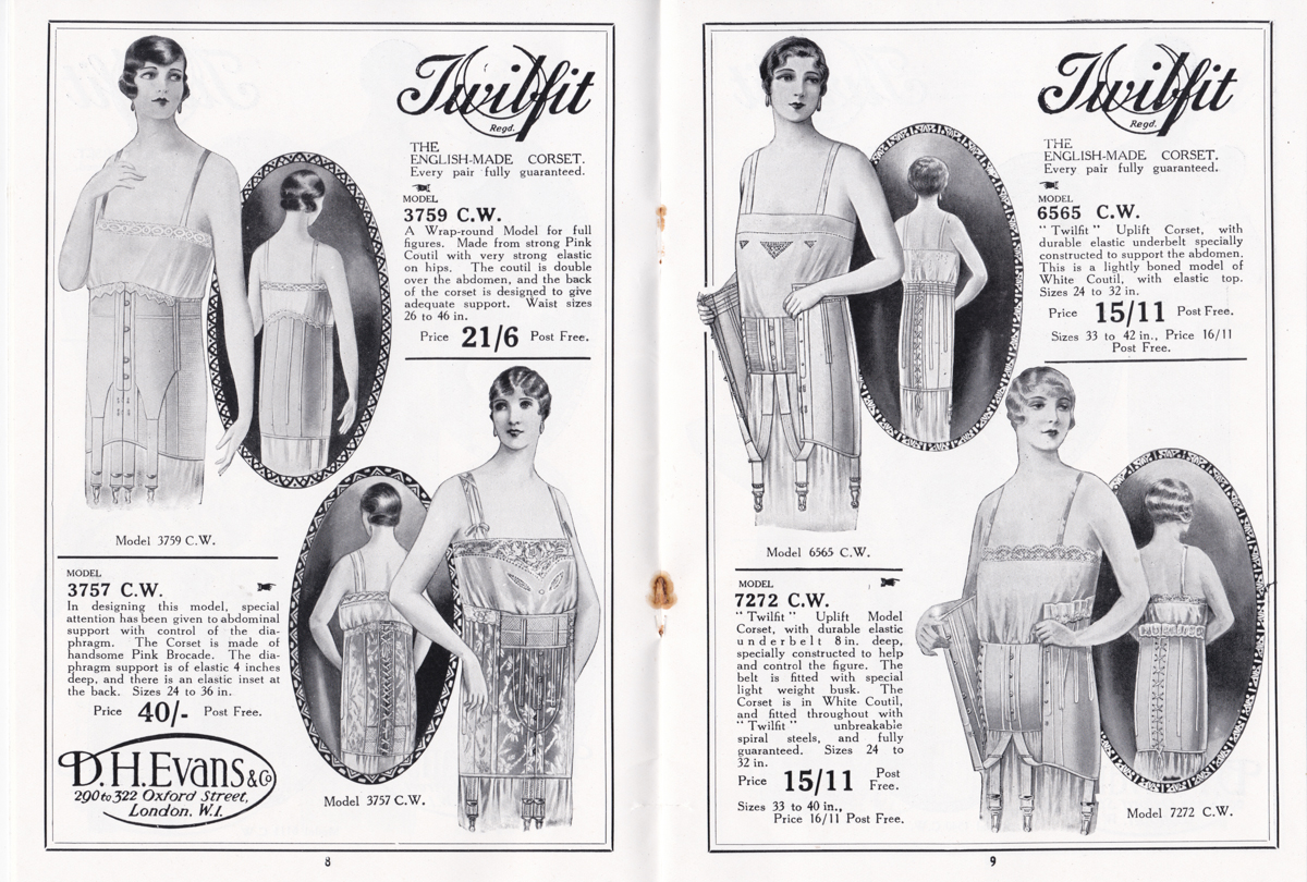 Corsetry Catalogue By Twilfit/D. H. Evans & Co., 1926, Great Britain. The Underpinnings Museum.