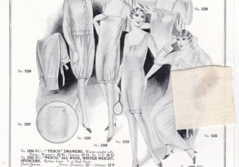 Woolen Underwear Catalogue & Sample Cards By D. H. Evans & Co., c. 1920s, Great Britain The Underpinnings Museum