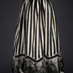 Striped Underskirt With Lace & Pinked Trim, c. 1890-1900s. The Underpinnings Museum. Photography by Tigz Rice.