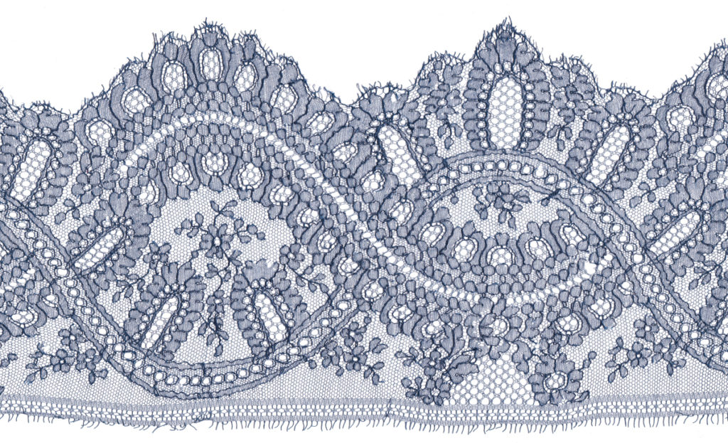 Machine made lace from the collection of Karolina Laskowska. The Underpinnings Museum