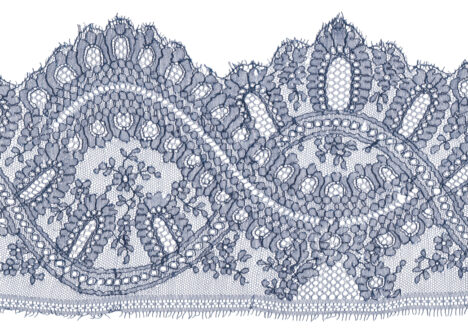 Machine made lace from the collection of Karolina Laskowska. The Underpinnings Museum