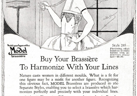 'Buy Your Brassière To Harmonize With Your Lines' Advertisement By Model Brassière Co., c. 1920s, USA The Underpinnings Museum