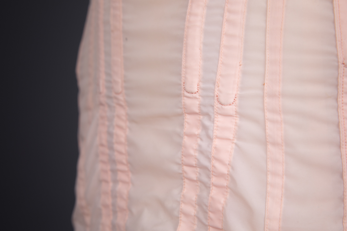 Pale Pink Custom Nylon Corselette By Rigby & Peller, c. 1960s, Great Britain. The Underpinnings Museum. Photography by Tigz Rice.