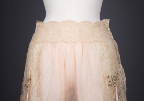Silk, Lace & Ribbonwork Tap Pants, c. 1920s, USA. The Underpinnings Museum. Photography by Tigz Rice.
