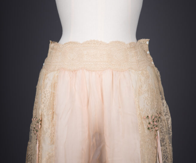 Silk, Lace & Ribbonwork Tap Pants, c. 1920s, USA. The Underpinnings Museum. Photography by Tigz Rice.