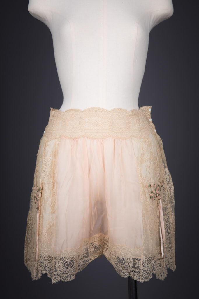 Silk, Lace & Ribbonwork Tap Pants, c. 1920s, USA. The Underpinnings Museum. Photography by Tigz Rice.