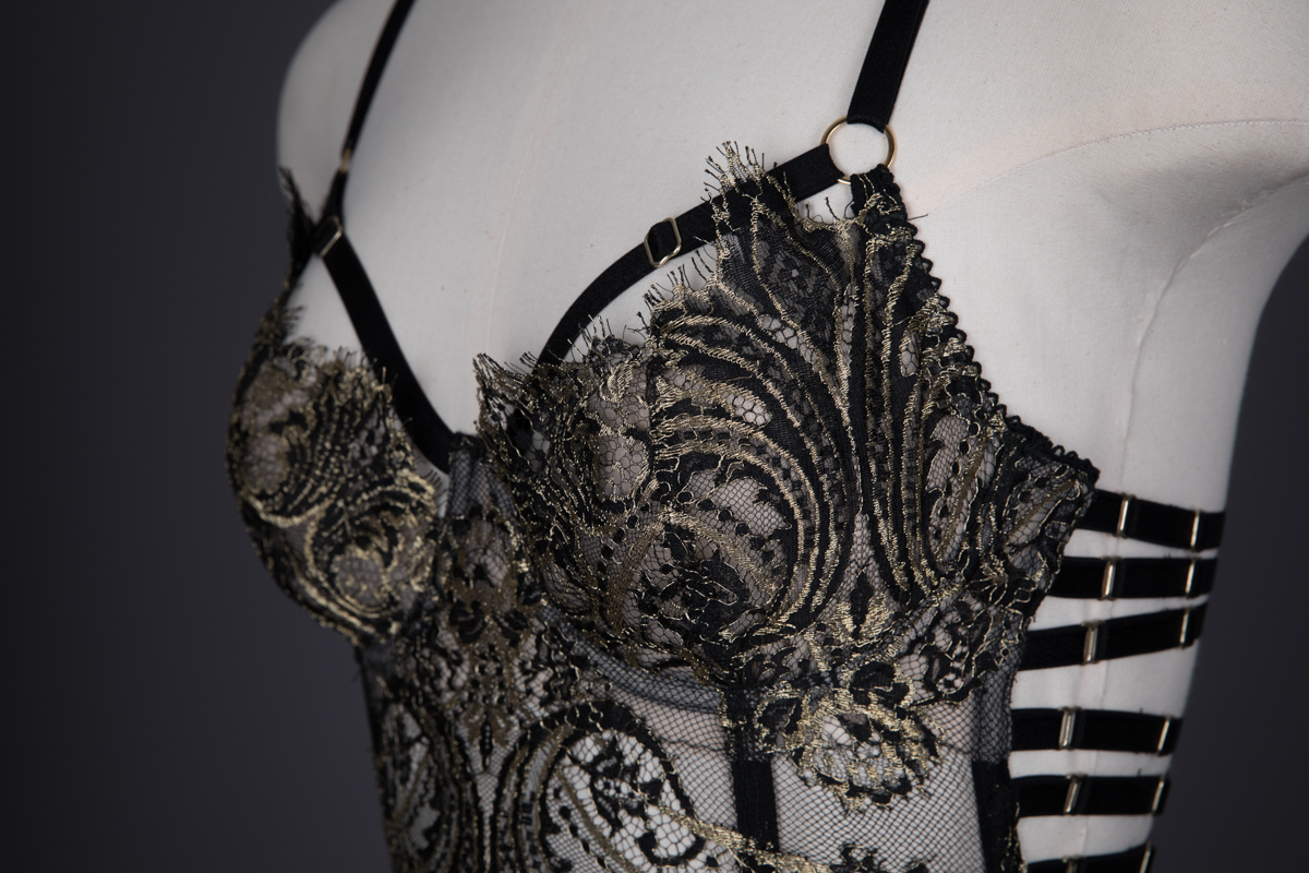 'Cassiopeia' Lace Longline Bra & Brief By Karolina Laskowska, 2015, United Kingdom. The Underpinnings Museum. Photography by Tigz Rice.