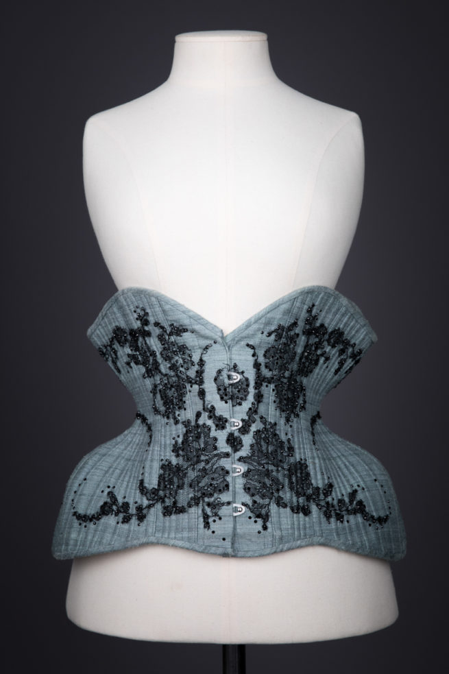 Blue Silk & Lace Appliqué Underbust Corset By Sparklewren | The ...