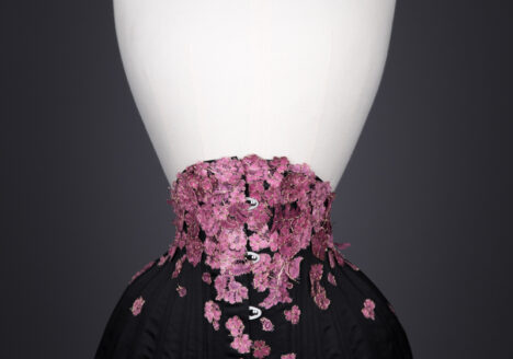Falling Blossoms Underbust Corset By Sparklewren, c. 2015, United Kingdom. The Underpinnings Museum. Photography by Tigz Rice