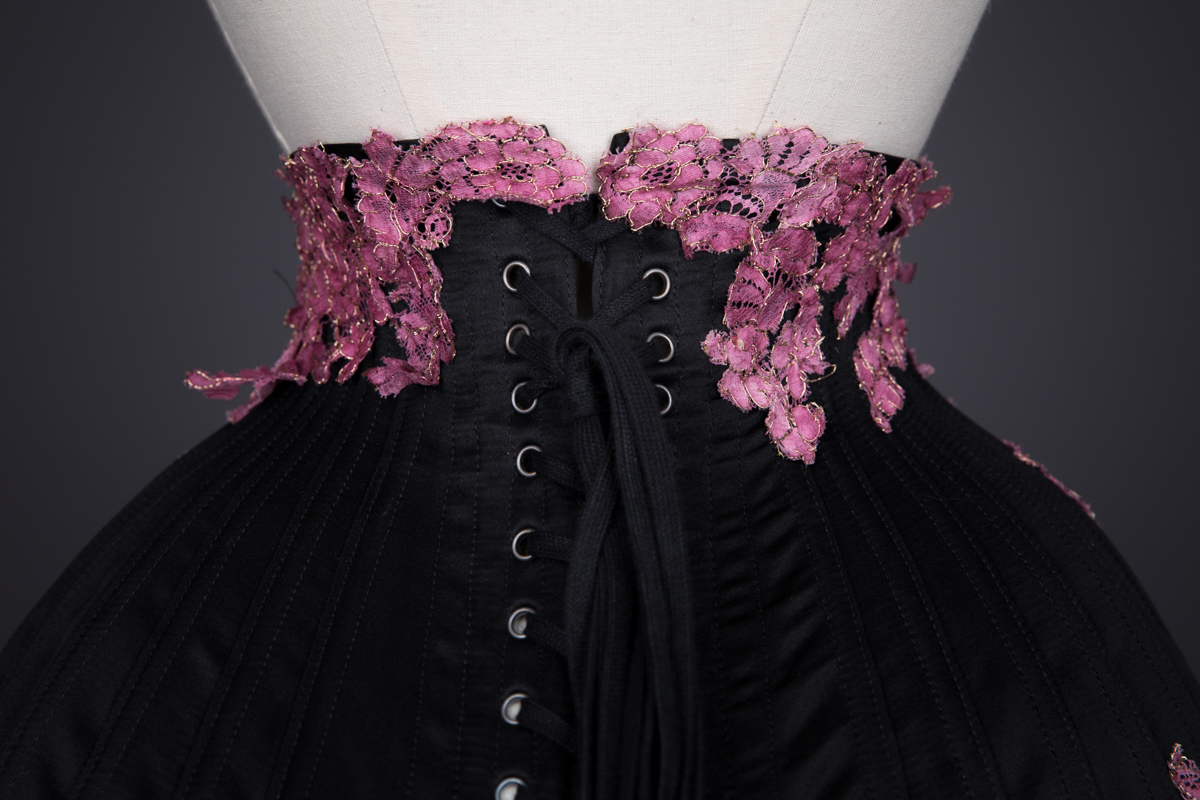 Falling Blossoms Underbust Corset By Sparklewren, c. 2015, United Kingdom. The Underpinnings Museum. Photography by Tigz Rice