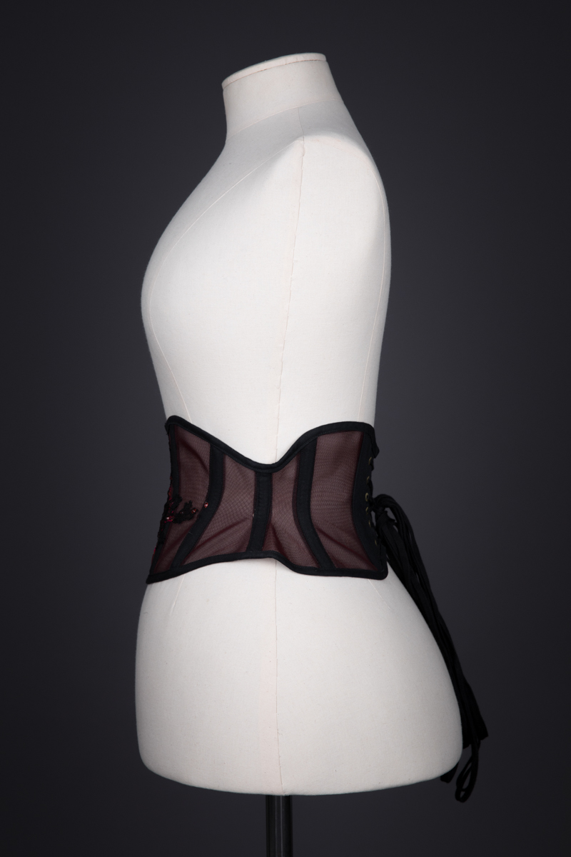 Sheer Lace Appliquéd Cincher By Sparklewren, c. 2014, United Kingdom. The Underpinnings Musuem. Photography by Tigz Rice