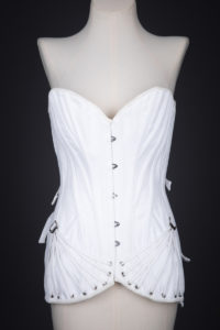 Fan Laced Overbust Corset By Sparklewren, c. 2010, United Kingdom. The Underpinnings Museum. Photography by Tigz Rice.