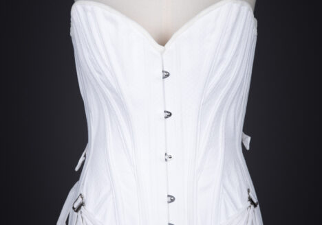 Fan Laced Overbust Corset By Sparklewren, c. 2010, United Kingdom. The Underpinnings Museum. Photography by Tigz Rice.