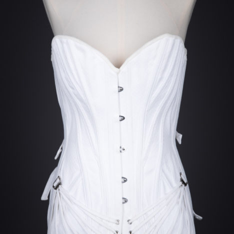 Fan Laced Overbust Corset By Sparklewren, c. 2010, United Kingdom. The Underpinnings Museum. Photography by Tigz Rice.