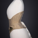 Silk & Leather Underbust Corset With Hip Fins By Sparklewren, c. 2011, United Kingdom. The Underpinnings Museum. Photography by Tigz Rice.