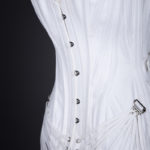 Fan Laced Overbust Corset By Sparklewren, c. 2010, United Kingdom. The Underpinnings Museum. Photography by Tigz Rice.