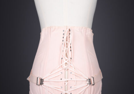Cotton Fan Laced Girdle By Camp, c. 1940s, USA. The Underpinnings Museum. Photography by Tigz Rice
