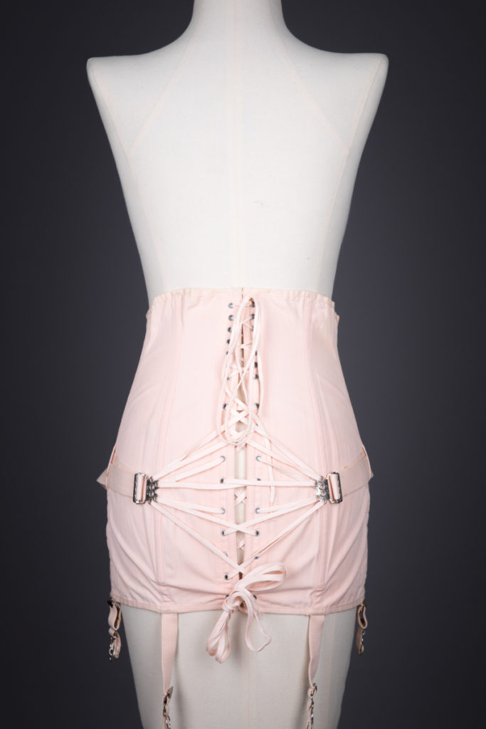 Cotton Fan Laced Girdle By Camp, c. 1940s, USA. The Underpinnings Museum. Photography by Tigz Rice