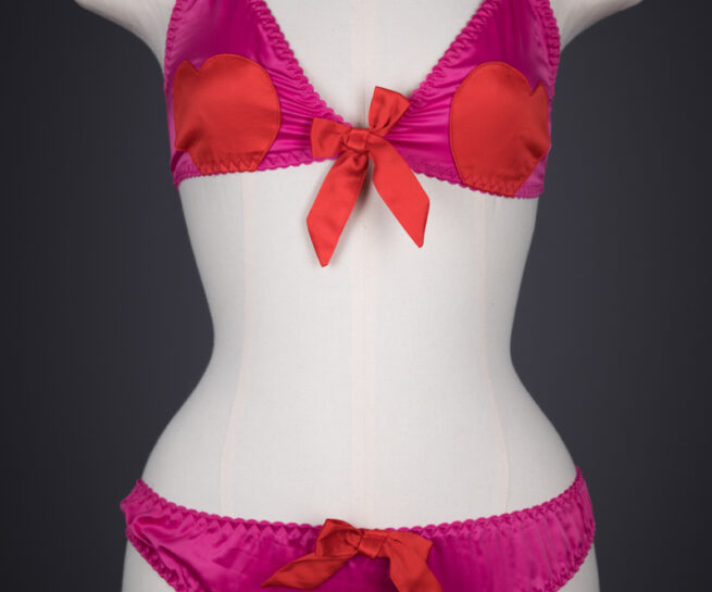 Sweetheart Bra & Knicker Set By Playful Promises, c. 2011, made in China, designed in the UK. The Underpinnings Museum. Photography by Tigz Rice