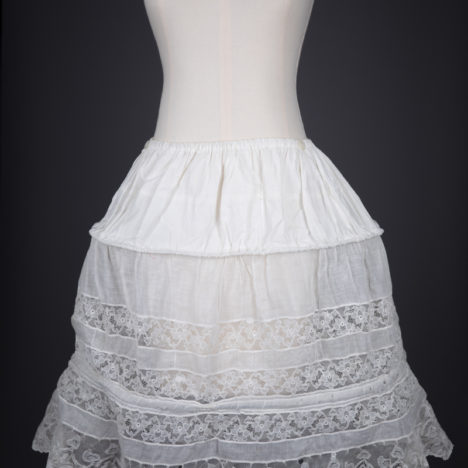 'Robe De Style' Cotton & Lace Hoop Skirt, c. 1920s. Russia. The Underpinnings Museum. Photography by Tigz Rice.