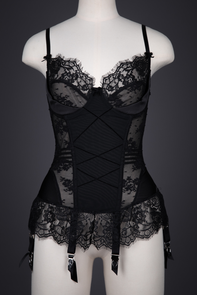 'Van Mimi' Velvet Ribbon & Lace Basque by Kiss Me Deadly, c. 2008, Made in China, Designed in the UK. The Underpinnings Museum. Photography by Tigz Rice