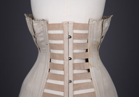 Maternity & Nursing Corset With Open Bust, Elasticated Panelling & Laced Side Seams By Corset Au Coeur, c. 1910s, France. The Underpinnings Museum. Photography by Tigz Rice
