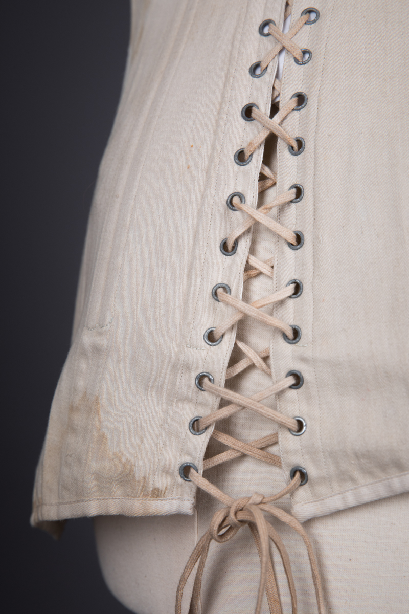 Maternity & Nursing Corset With Open Bust, Elasticated Panelling & Laced Side Seams By Corset Au Coeur, c. 1910s, France. The Underpinnings Museum. Photography by Tigz Rice