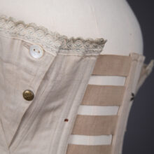 Maternity & Nursing Corset With Open Bust, Elasticated Panelling & Laced Side Seams By Corset Au Coeur, c. 1910s, France. The Underpinnings Museum. Photography by Tigz Rice