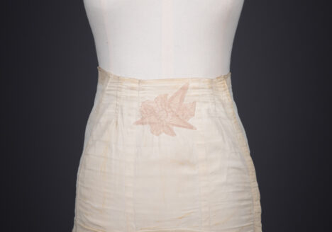 Silk Crepe With Lace Appliqué Girdle By Kestos, c. 1930s, Great Britain. The Underpinnings Museum. Photography by Tigz Rice