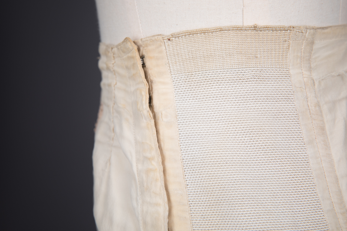 Silk Crepe With Lace Appliqué Girdle By Kestos, c. 1930s, Great Britain. The Underpinnings Museum. Photography by Tigz Rice