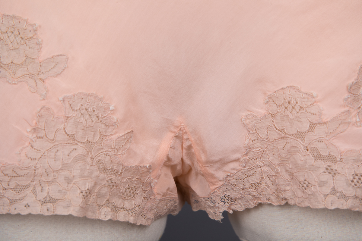 Silk & Lace Appliqué, Cut Out Step In Teddy By Nuff's, c. 1930s, USA. The Underpinnings Museum. Photography by Tigz Rice.