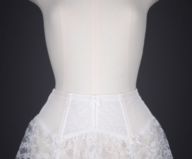 Ruffled Lace Trimmed Suspender Belt By Christian Dior, c. 1960s, France. The Underpinnings Museum. Photography by Tigz Rice.