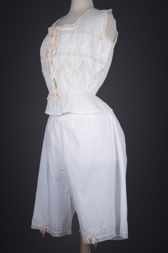 Embroidered Cotton Lawn Corset Cover & Split Drawers | The ...