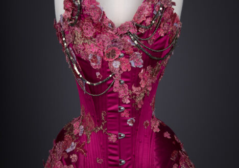 Cyclamen Butterfly Overbust Corset By Sparklewren, 2017, United Kingdom. The Underpinnings Museum. Photography by Tigz Rice